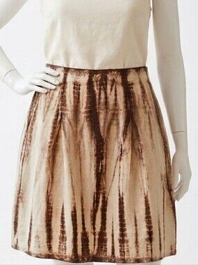 Michael Kors Women's Skirt 100% Linen Tie Dye Skirt Sz 16 Plus Size